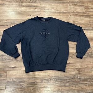 Vintage M&C Sportswear Golf Sweatshirt XL Golfer Embroidered Blue